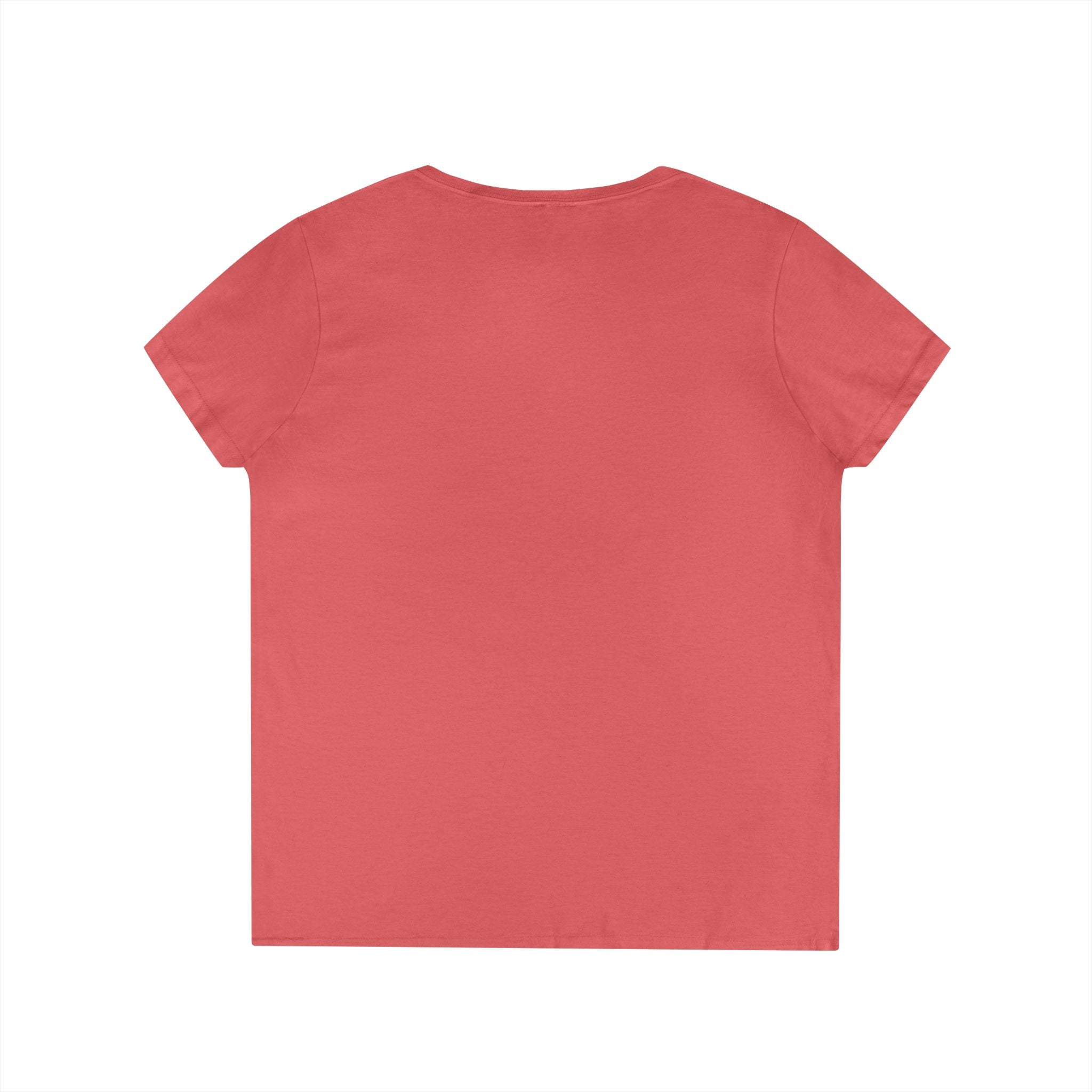 Ladies' V-Neck T-Shirt — "I Don't Wear a Bow, I Wear Steel Toes" Work Boots Graphic